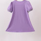 Purple witch applique dress