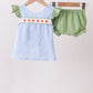 Blue Pumpkin Embroidery jacquard Ruffle Bloomer Set