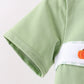 Green Pumpkin Embroidery Shorts Set