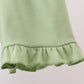 Blue Pumpkin Embroidery jacquard Ruffle Shorts Set