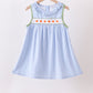 Blue Pumpkin Embroidery jacquard Ruffle Dress