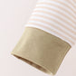 Khaki Pumpkin Embroidery Stripe Top