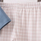 Teal Duck Embroidery Gingham Pants Set