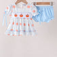 Blue Pumpkin Embroidery Ruffle Bloomer Set