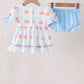 Blue Pumpkin Embroidery Ruffle Bloomer Set