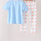 Blue Pumpkin Embroidery Pants Set