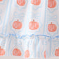 Blue Pumpkin Embroidery Ruffle Dress