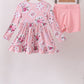 Pink Floral Bamboo Pants Set