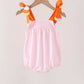 Pink Gingham Candy Corn Bubble