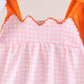 Pink Gingham Candy Corn Bloomer Set