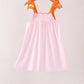 Pink Gingham Candy Corn Dress