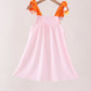 Pink Gingham Candy Corn Dress