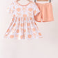 Coral Pumpkin Bow Bamboo Set