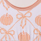 Coral Pumpkin Bow Bamboo Set