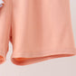 Coral Pumpkin Bow Bamboo Set