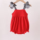 Red Georgia Go Dawgs Smocked Bubble
