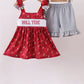 Maroon Alabama Roll Tide Smocked Ruffle Shorts Set