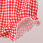 Blue Farm Embroidery Gingham Bloomer Set