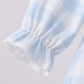 Blue Farm Embroidery Gingham Bloomer Set
