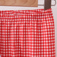 Blue Farm Embroidery Gingham Pants Set