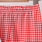 Blue Farm Embroidery Ruffle Gingham Pants Set