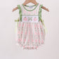 Sage Pumpkin Bow Embroidery Ruffle Bubble