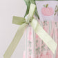 Sage Pumpkin Bow Embroidery Ruffle Bubble