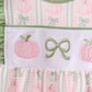Sage Pumpkin Bow Embroidery Ruffle Bubble