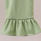 Sage Pumpkin Bow Embroidery Ruffle Pants Set