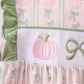 Sage Pumpkin Bow Embroidery Ruffle Pants Set