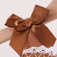 Brown Pumpkin Smocked Lace Bloomer Set