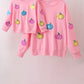 Pink Pumpkin Sequin Mom&me Top
