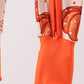 Orange Pumpkin Floral Bow Bamboo Romper