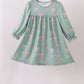 Sage Bow Ruffle Dress