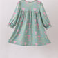 Sage Bow Ruffle Dress