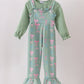 Sage Bow Ruffle Jumpsuit Set