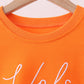 Orange Tennessee Vols Embroidery Mom&me Top