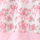 Pink Floral Bow Lace Skorts Set