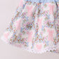 Blue Bow Lace Skorts Set