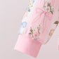 Pink Bow Floral Lace Skorts Set