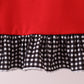 Red Georgia Embroidery Ruffle Dress