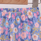 Purple Floral Ruffle Shorts Set