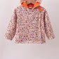 Floral Fleece Hoodie Jacket