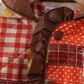 Brown Patchwork Floral Ruffle Jacket