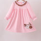 Pink Mallard Applique Ruffle Dress