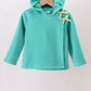 Turquoise Fleece Bow Coat