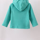 Turquoise Fleece Bow Coat