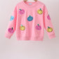 Pink Pumpkin Sequin Mom&me Top