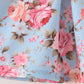 Blue rose floral ruffle bloomer set