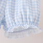 Blue rose floral ruffle bloomer set